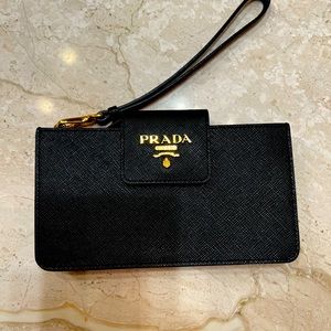 AUTHENTIC New Black Prada Wristlet